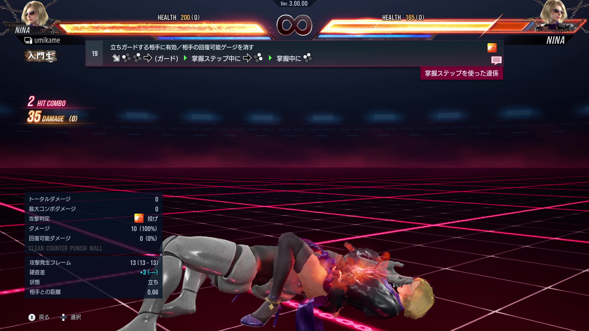 立ちガードする相手に有効／相手の回復可能ゲージを消す